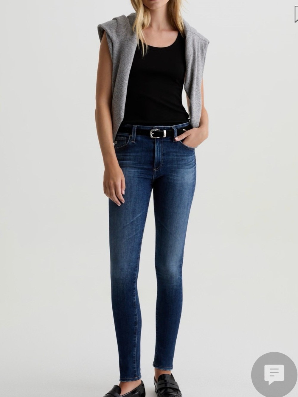 AG Farrah High Rise Skinny Jeans Dark Blue/Indigo